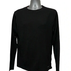Omniwool Base Layer Long Sleeve Black Mens Wool Blend Shirt size Large